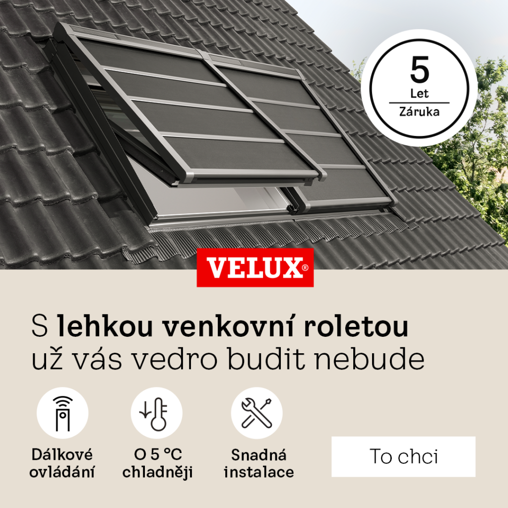 lehka venkovní roleta Velux